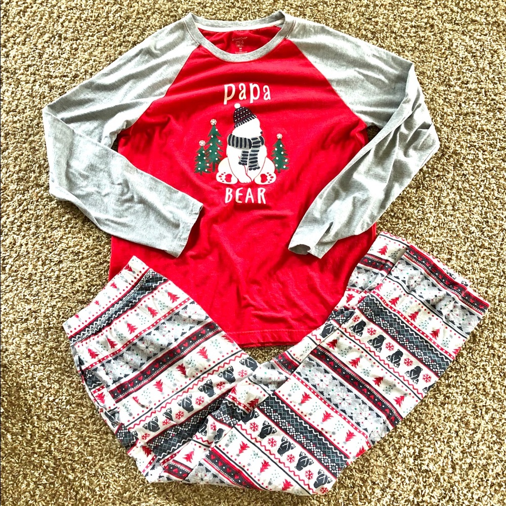 Cuddl Duds Papa Bear holiday pajama set